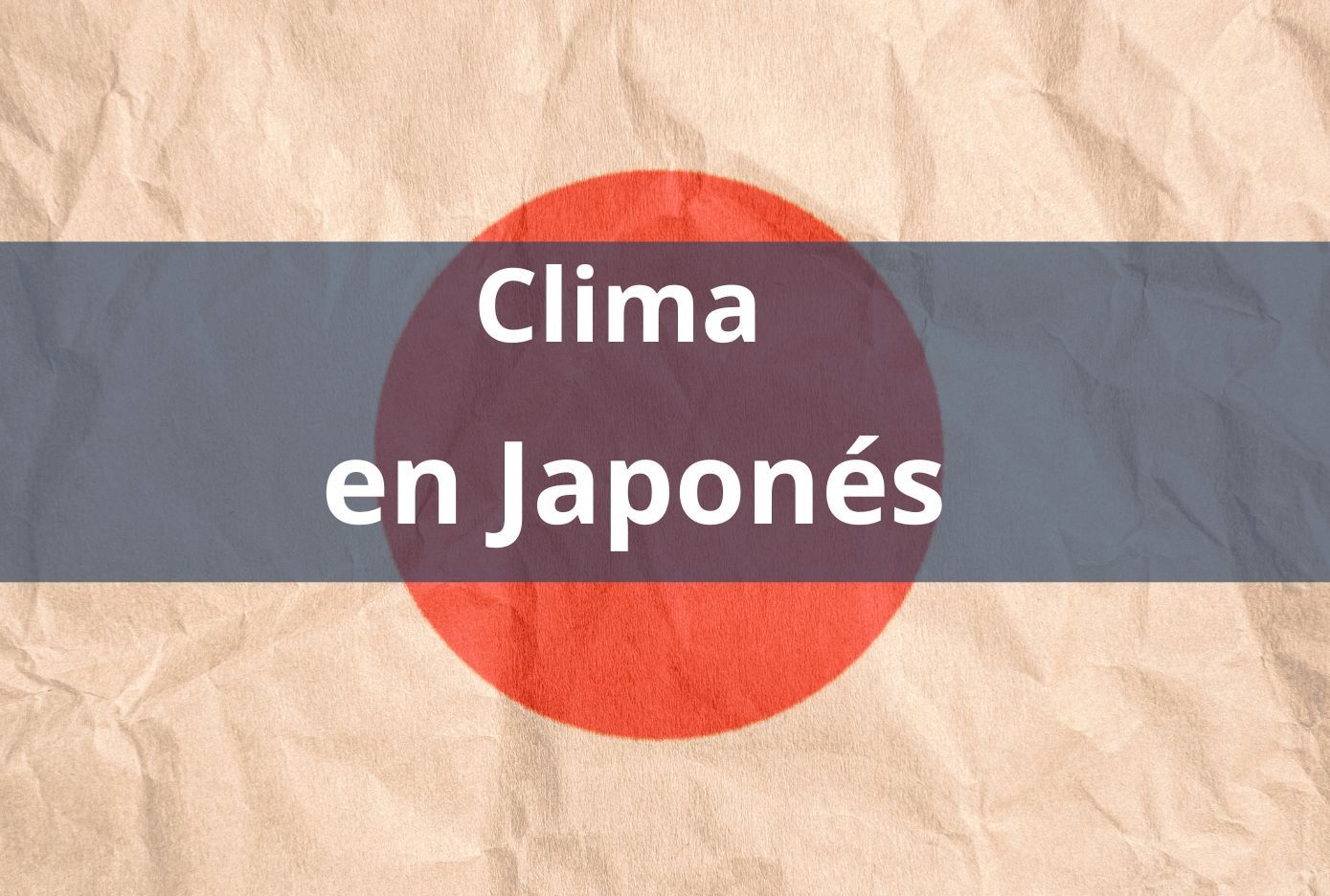 como se dice clima en japones